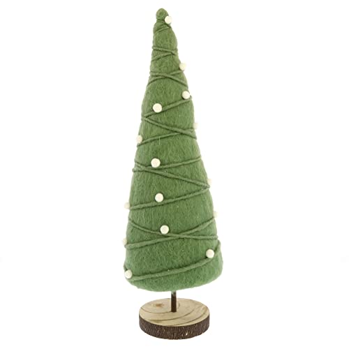 HomArt Large Christmas Tree with White Balls, 18.50-inch Height, Felt