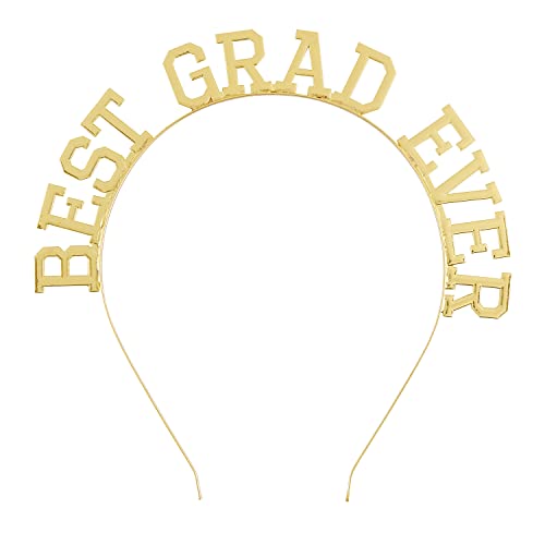 Creative Brands Slant Collections Gold Party Headband, On-Size Fits Most, Best Grad Ever