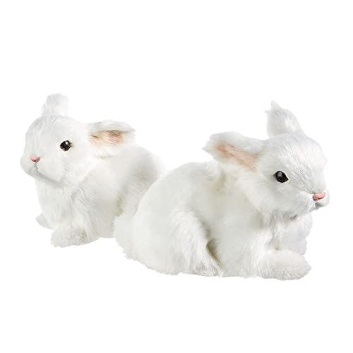 RAZ Imports Bunny, White, 8 inches