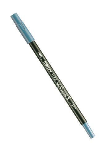 Uchida Marvy Extra Fine Tip Le Plume II Double Ender Marker Pen Art Supplies, Steel Blue