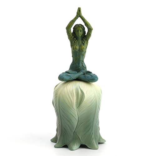 Unicorn Studio Veronese Design 6 3/4" Mother Earth Gaia Arms Raised Meditation Flower Hand Bell Resin Figurine