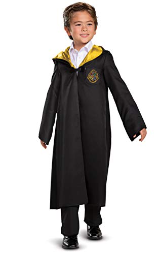 Disguise Harry Potter Hogwarts Robe Classic Childrens Costume Accessory, Black & Gold, Medium (7-8)
