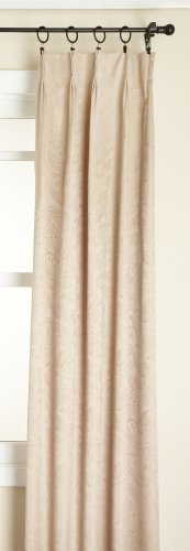 Belle Maison Stylemaster Gabrielle Pinch Pleated Foam Back Drape Pair, Taupe, 48 by 63-Inch