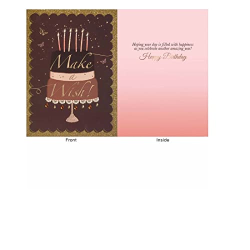 Design Design Beautiful Type And Cake Birthday Card - Her