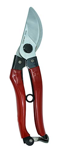 Zenport Z930 Carbon Steel Professional Bypass Pruning Shear, Wishbone Spring, 8 Long, 2-Inch Blade, Red