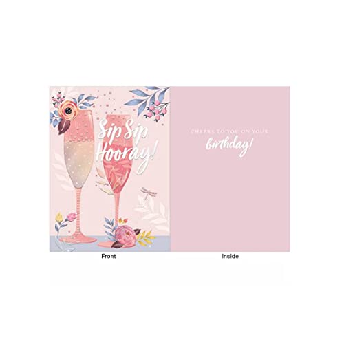 Design Design Sip Sip Hooray Birthday Card - Her
