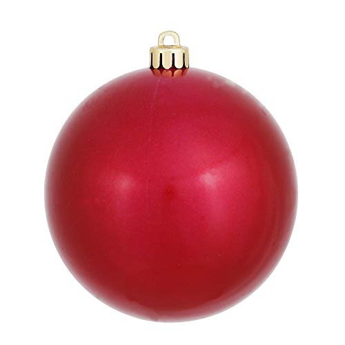 Vickerman 6" Wine Candy Ball Ornament, 4 per Bag