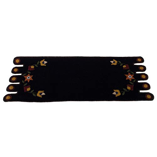 Home Collections by Raghu Black Flowering Vine Table Runner