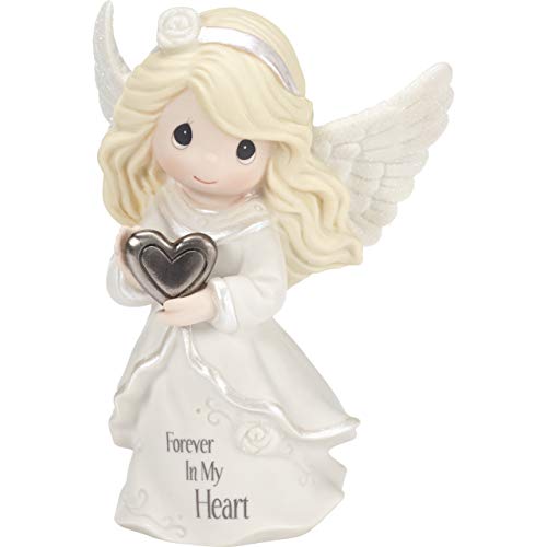 Precious Moments Forever In My Heart Angel Memorial Bisque Porcelain/Metal Figurine 182012