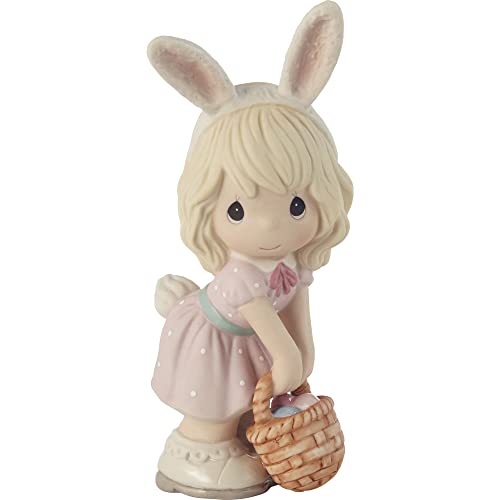 Precious Moments Girl in Easter Outfit and Bunny Ears Figurine