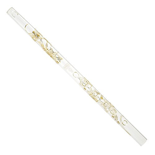 Hall Crystal Flutes 12201 - Inline Glass Flute in D - White Lily