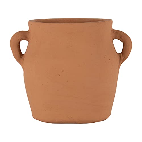 Foreside Home & Garden Natural Handthrown Terracotta Vase with Handles