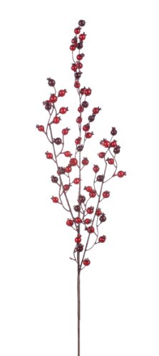 NapCo 30-Inch Long Crabapple Waterberry Spike Floral Spray