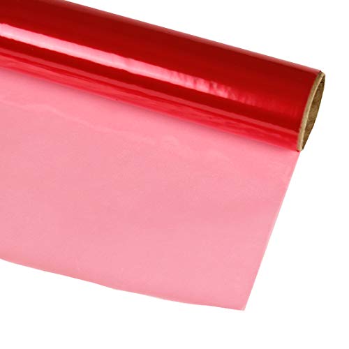 Hygloss Products, Inc Roll Cellophane Wrap for Crafts, Gifts, and Baskets 40 Inch x 100 Feet, 40-inches x 100-feet, Pink
