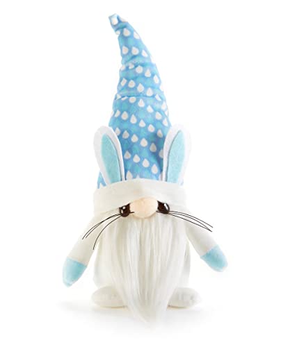 Giftcraft 474512 Bunny Gnome, 10 inch, Polyester, Blue