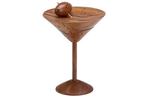 CHH Martini Glass 3D Jigsaw Brain Teaser Wooden Puzzle
