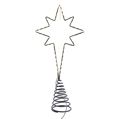 Kurt S. Adler Kurt Adler 60-Light 11.8-Inch Bethlehem Star Twinkling Treetop Tree Topper, Multi