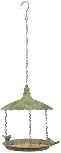 Esschert Design AM84 Aged Metal Green Hanging Bird Feeder