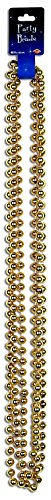 Beistle Large Beaded Necklaces, One-Size, Gold