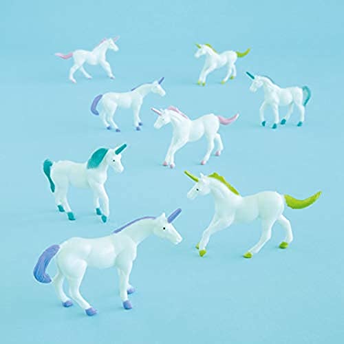 Unique Industries Plastic Unicorn Figurines Party Favors, 8 Ct.