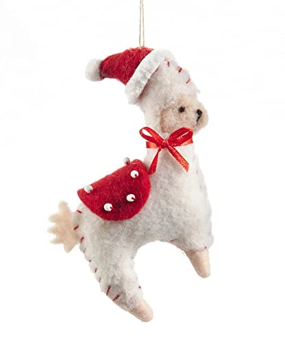 Giftcraft 681707 Christmas Wool Alpaca Ornament, 4.8 inch, Wool