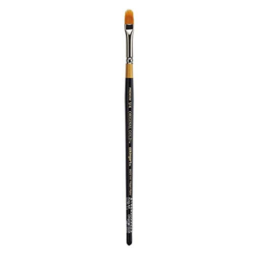 KingArt 9520 Series , Premium Artist Brushes,Original Gold-Golden TAKLON Filbert RAKE-Size: 1/4