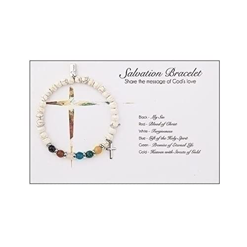 Roman 13696 Nativity Carded Rhodite Stone Salvation Bracelet, 7-inch Height