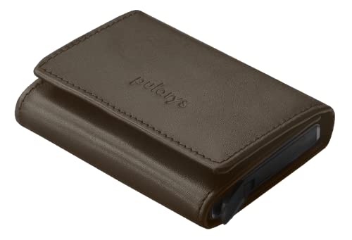 PULARYS Mini Wallet BOSTON - Multifunckion Credit Card Case - Italian Leather - RFID blocking - Size: 7.5 x 9.5 x 2.5 cm - Space for up to 10 Cards - Snap Fastener - Classic Design