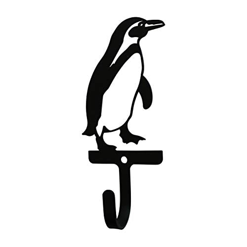 Village Wrought Iron 5 Inch Penguin Wall Hook - Small