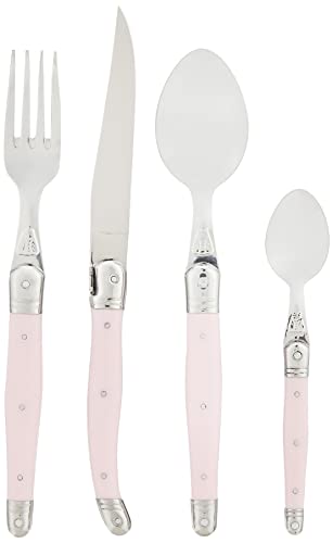 The French Farm Jean Dubost 24 Piece Flatware Set, Pink