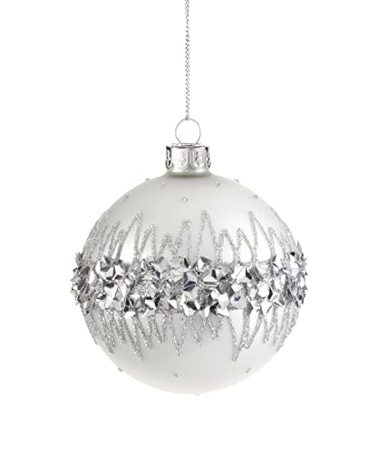 Giftcraft 683070 Christmas Beaded Ornament, 2.7 inch, Glass