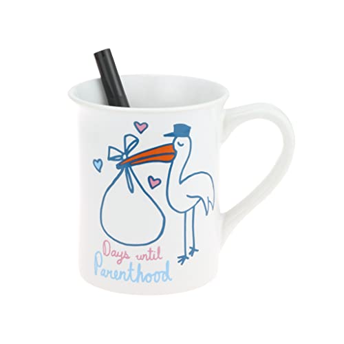 Enesco Our Name Is Mud Dry Erase New Parent Mug with Pen, 16 oz.