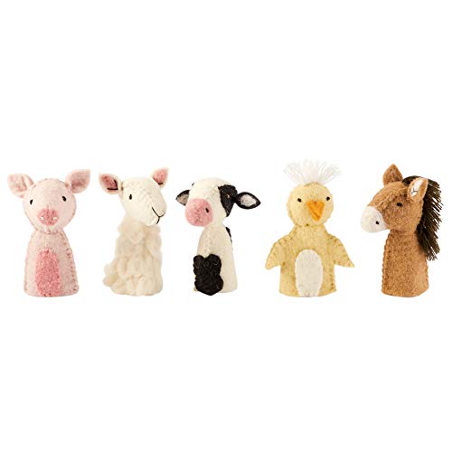 Mud Pie Finger Puppet Set,5.4 x 24 x 16.8, Barnyard