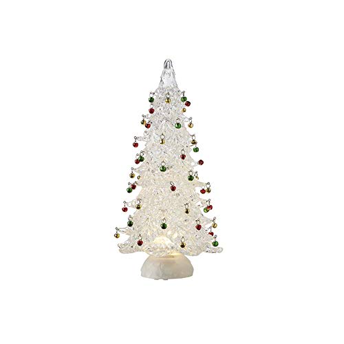 RAZ Imports 2021 Holiday Water Lanterns 15-inch Lighted Ornament Tree with Swirling Glitter