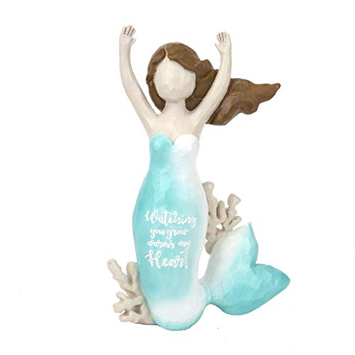 Beachcombers Resin Textured Mermaid Arms Up 8.5-inch High