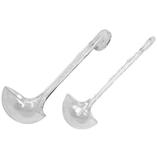 Chef Craft Select Plastic Dressing and Sauce Ladles, 1 Ounce 5.5 Inch and 2 Ounce 6 Inch 2 Piece Set, Clear