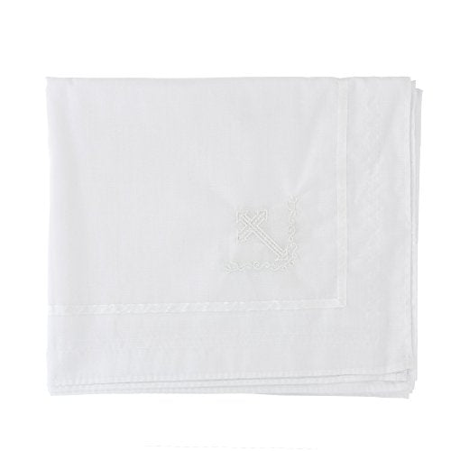 Roman Baptismal Blanket New Baby Baptism Christening Dedication White with Cross