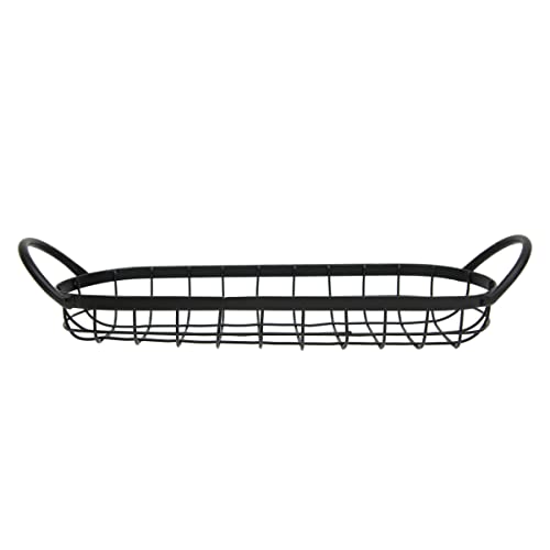 Foreside Home and Garden Oblong Black Metal Baskets