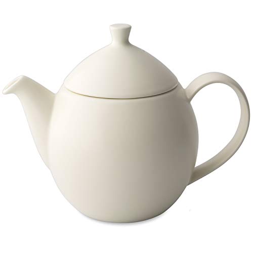 FORLIFE Dew Teapot with Basket Infuser, Natural Cotton, 32 oz/946ml