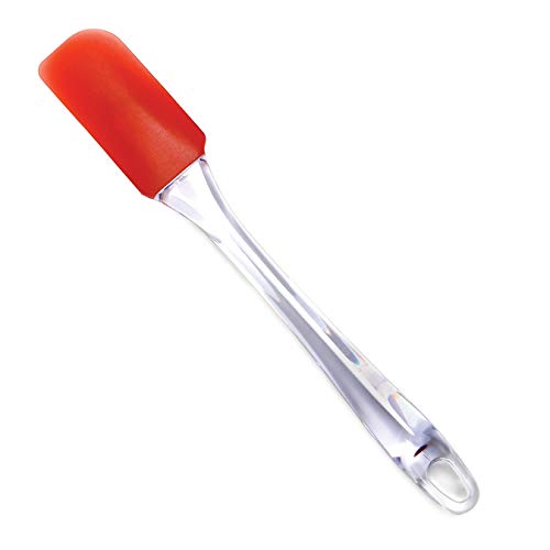 Norpro New Small Heat Resistant Silicone Spatula In Red For Baking And Cooking