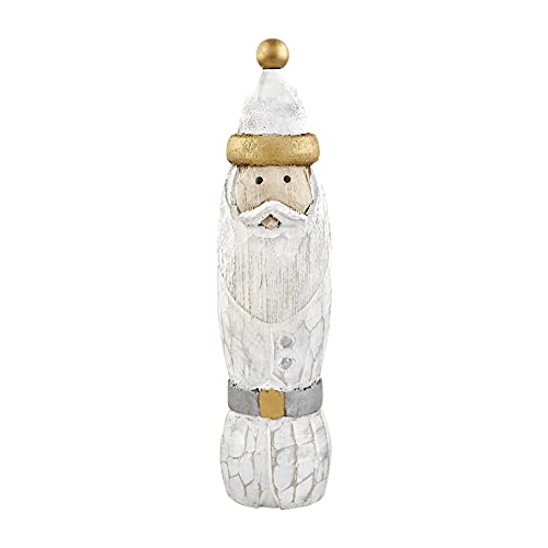 Mud Pie Large Gold Santa Sitter, 14 1/2-inch