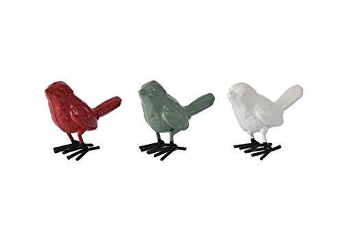 Ganz CX176252 Holiday Mini Birds Figurine, Set of 3, 2.25 Inches Height, Multicolor