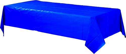 amscan Bright Royal Blue Rectangular Plastic Table Cover Party Supply, Blue, 54" x 108"