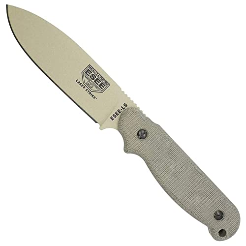 Blue Ridge Knives ESEE Desert Tan Laser Strike Survival Knife w/ Fire Starter Kit
