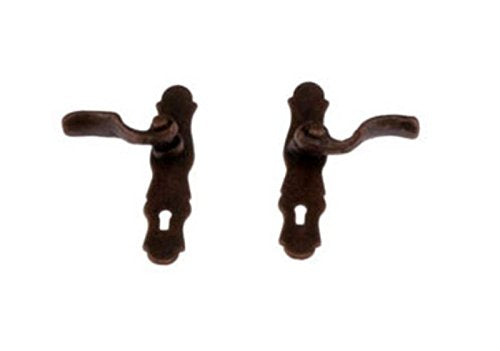 Aztec Imports Dollhouse Miniature Bronze French Lever Style Door Handles