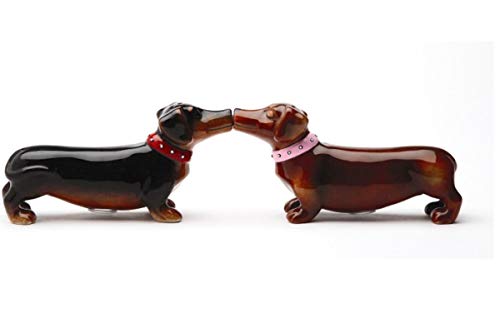 Pacific Trading Giftware Loveable Cute Kissing Dachshunds Salt & Pepper Shakers Set