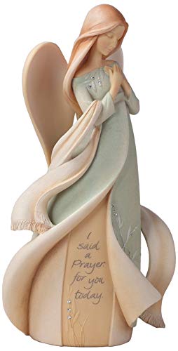 Enesco Foundations Prayer Angel Stone Resin Figurine, 9