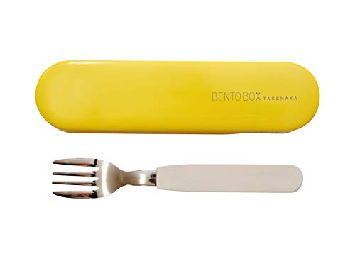 Fork and Case, Eco-Friendly Lunch Accessory, Made in Japan, Takenaka Bento box (Lemon Zest)