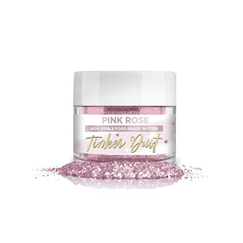 Bakell Pink Rose Tinker Dust¬¨¬®‚àö√ú, 5 Gram | KOSHER Certified | 100% Edible Glitter | Cakes, Cupcakes, Cake Pops, Drinks, Glitter & Dusts (Pink Rose)