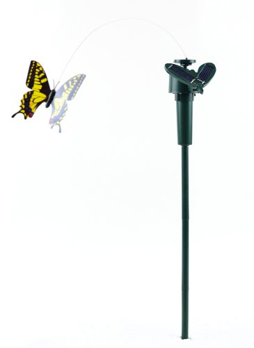 Midwest Design Touch of Nature 4-Piece Garden Solar Butterfly on Stake, Assorted Colors